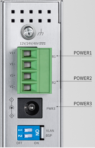 工業(yè)交換機(jī)電源連接